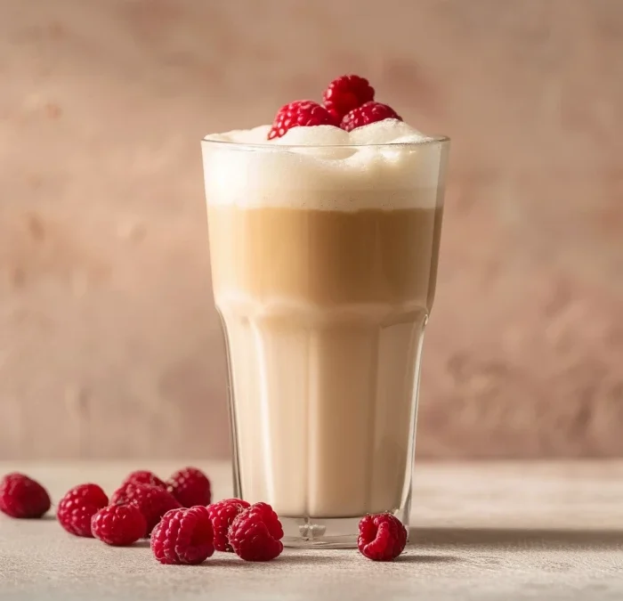 HAZELNUT & RASPBERRY ICED LATTE